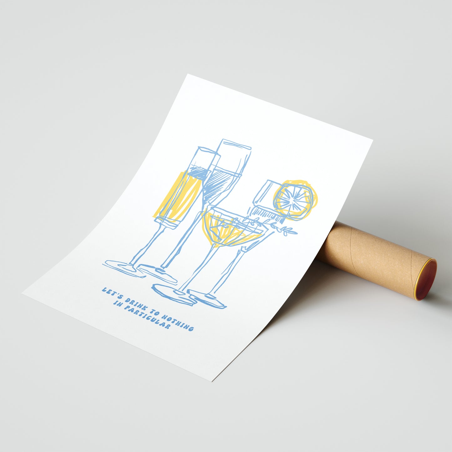 Cheers to Nothing in Particular – Modern Drinks Art Print