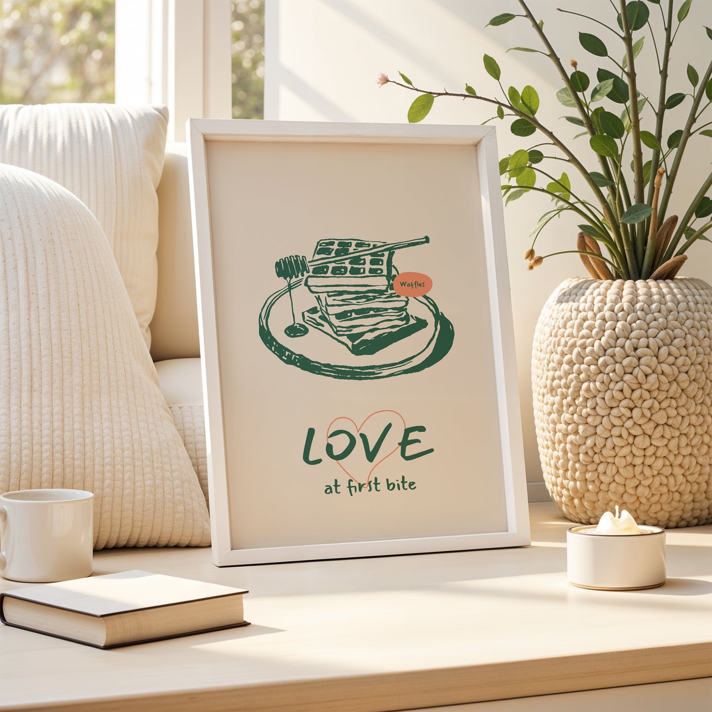 Love at First Bite Waffle Art Print