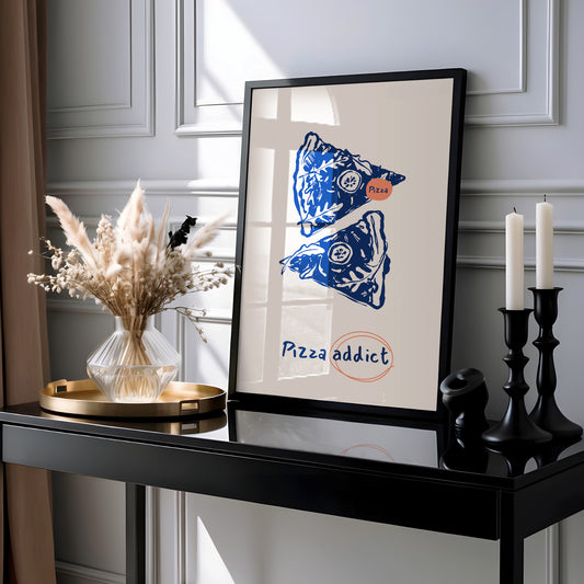 "Pizza Addict" – Bold Foodie Wall Art Poster