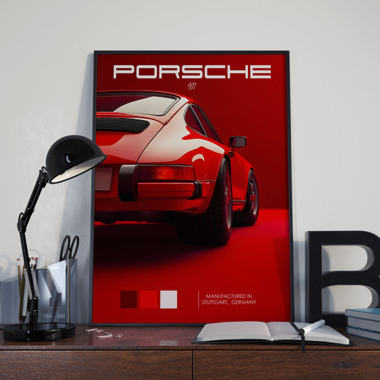 Porsche 911 Red Legend Poster