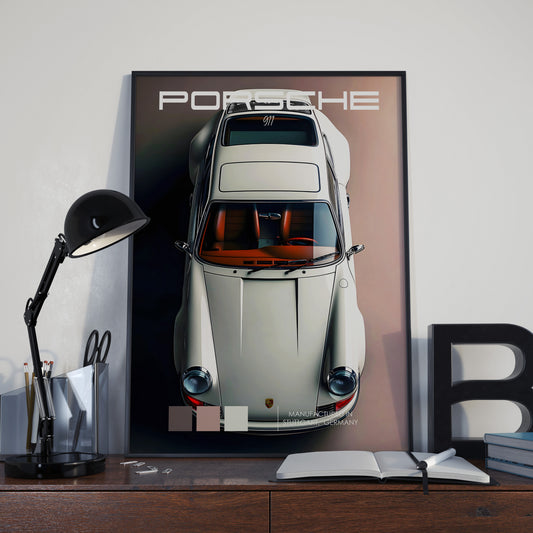 Porsche 911 Classic Ivory Poster