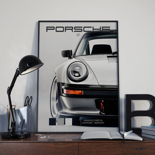 Porsche 911 Silver Heritage Poster