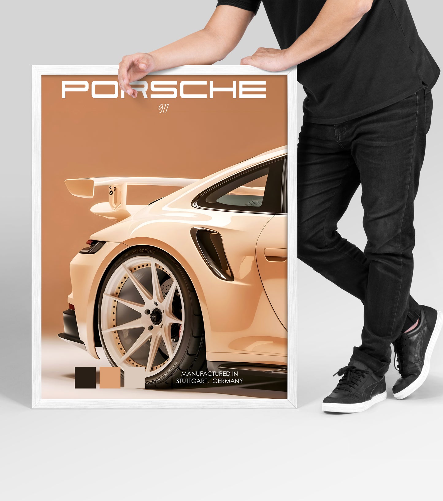 Porsche 911 Carrera Tan Poster