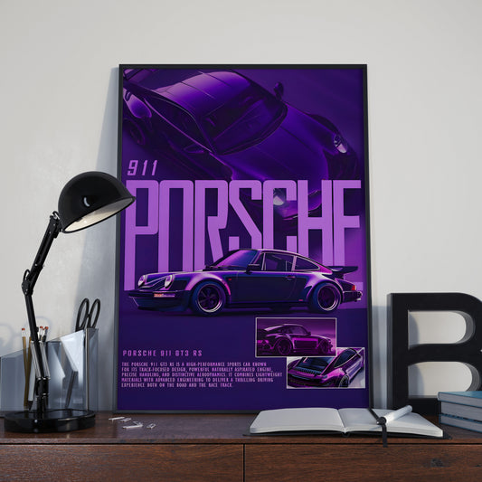 Porsche 911 GT3 RS Art Poster