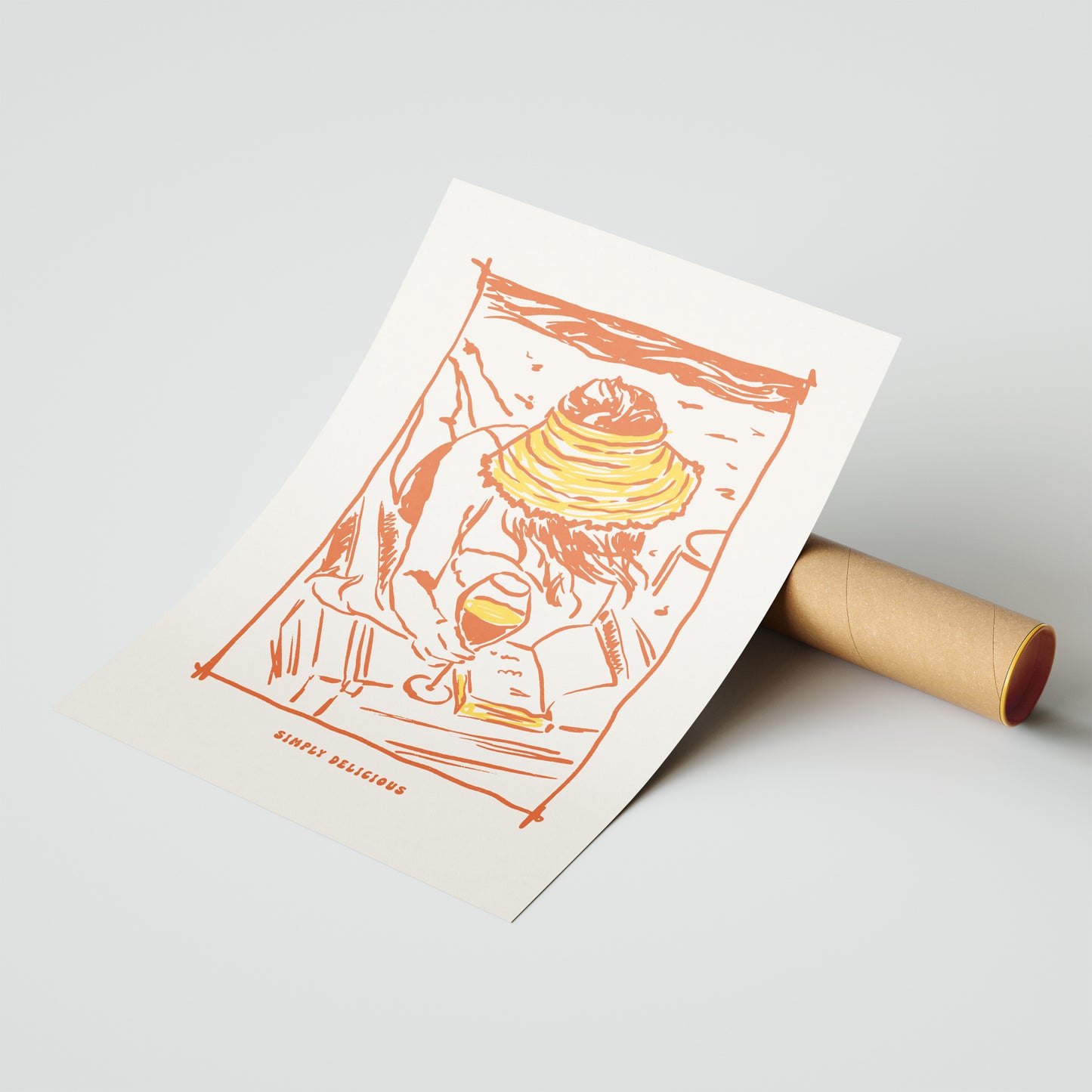 Simply Delicious – Elegant Wine & Leisure Art Print
