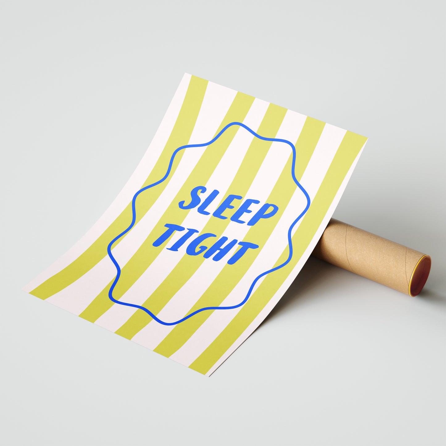 Sleep Tight – Calming Striped Wall Print