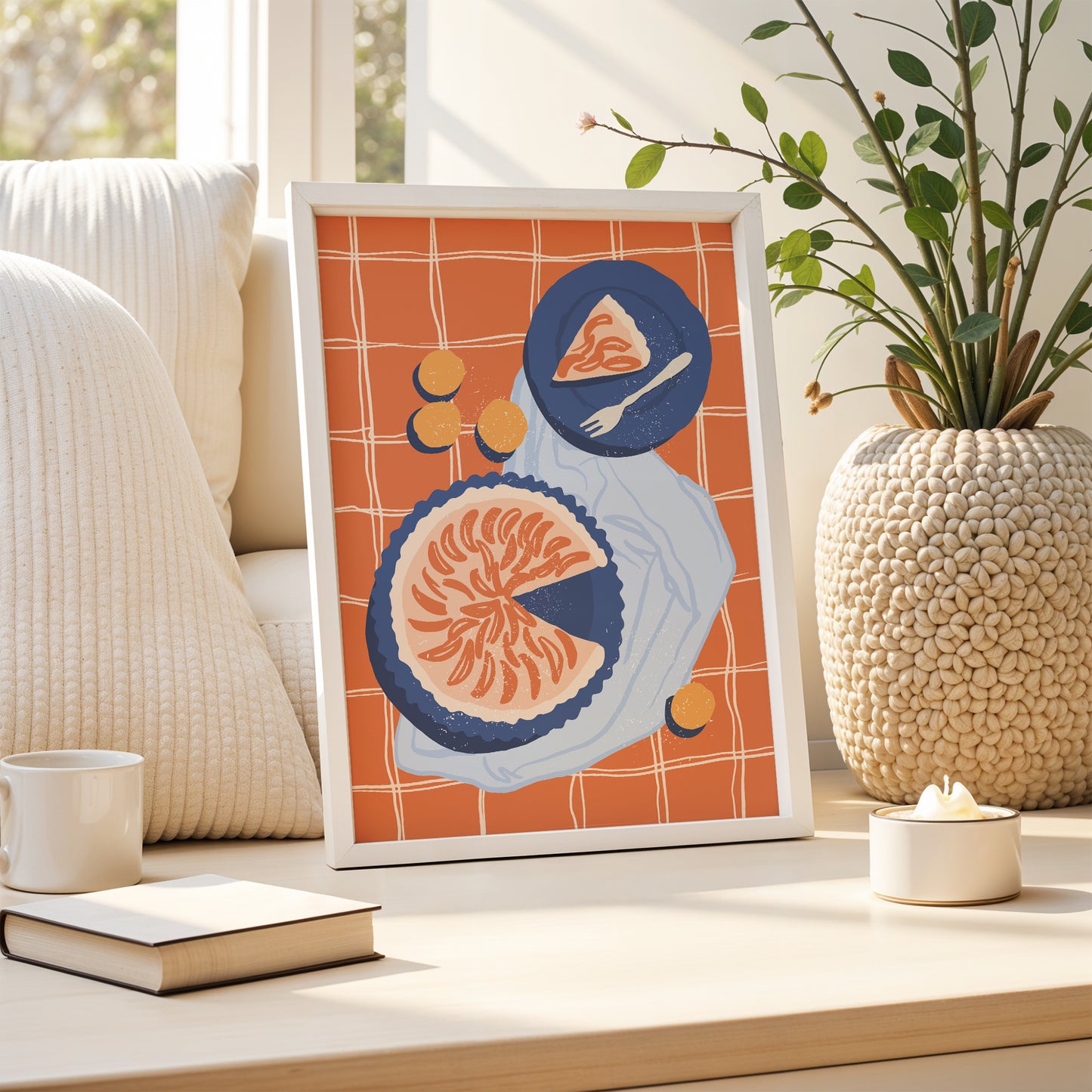 Sunny Slice – Vibrant Citrus Pie Art Print
