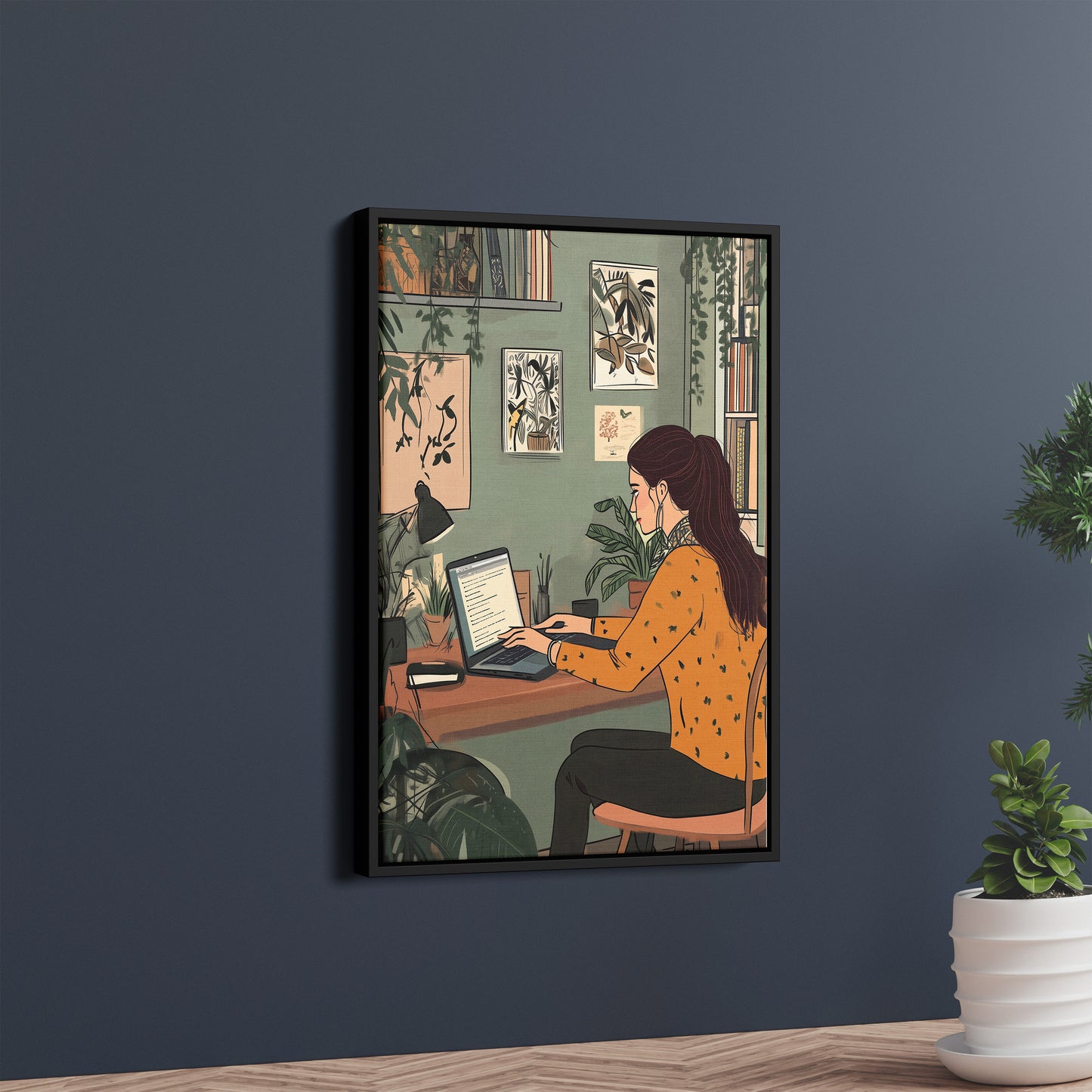 The Cozy Work Corner – Illustrated Wall Art