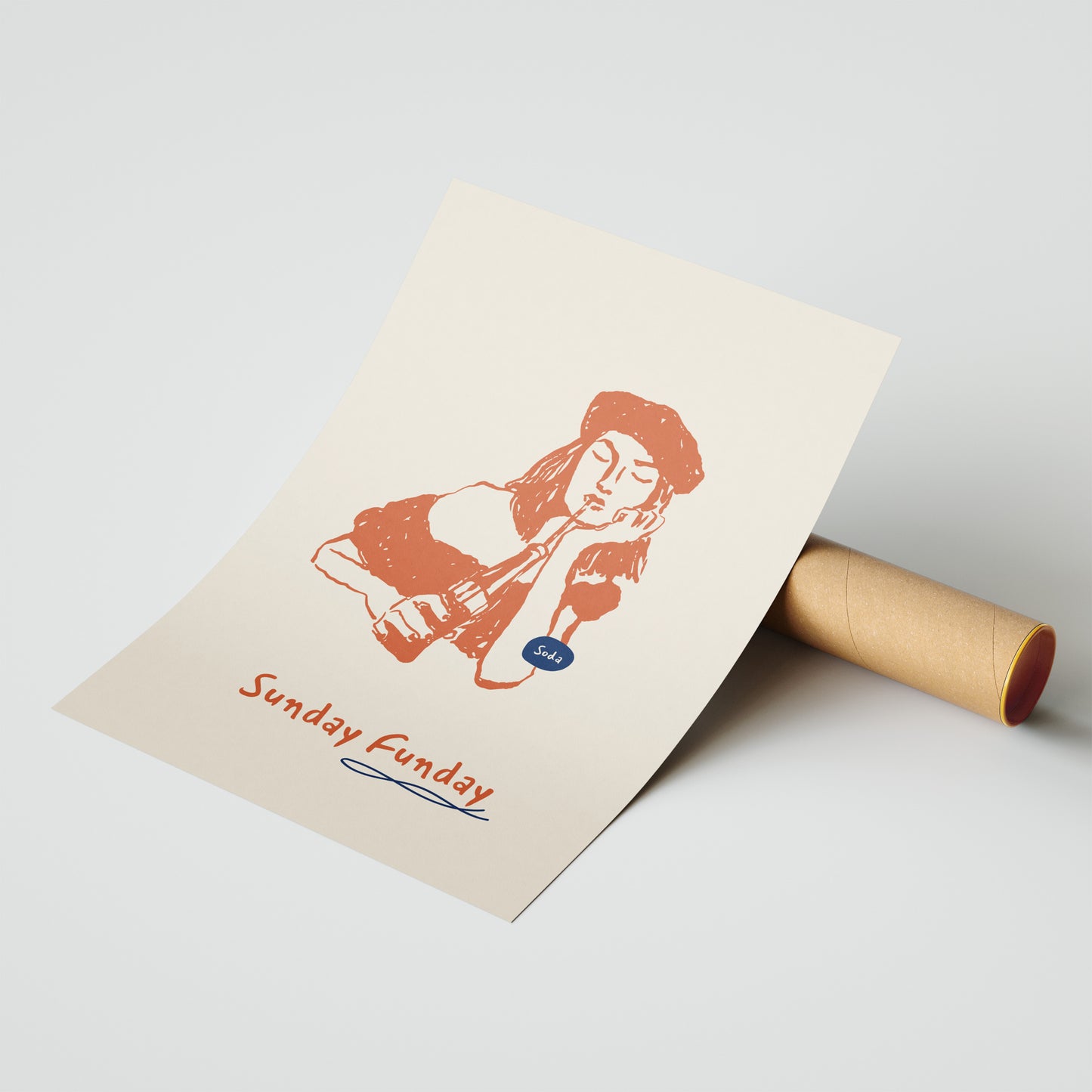 "Sunday Funday" Chic Art Print