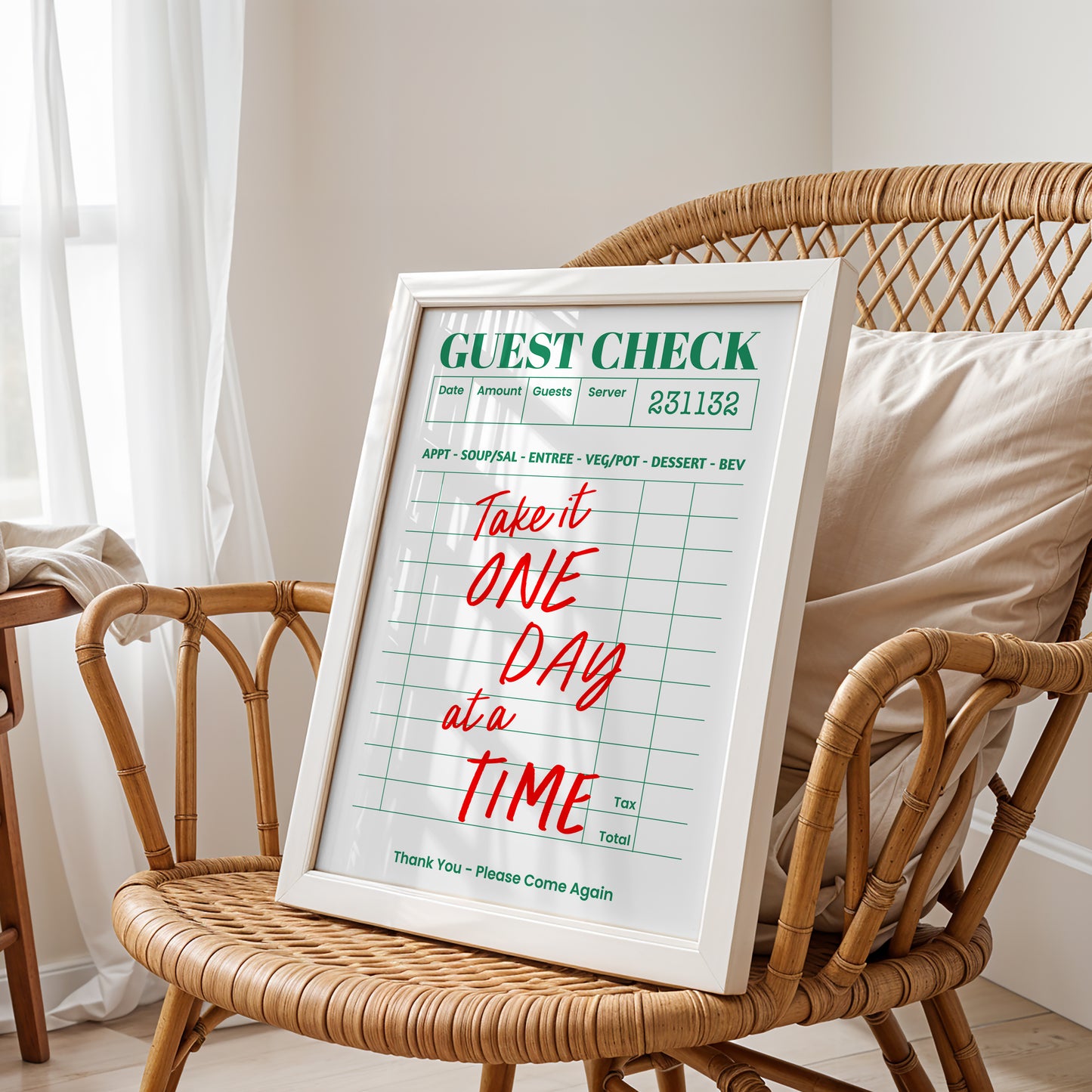 Take It One Day at a Time – Encouraging Wall Poster