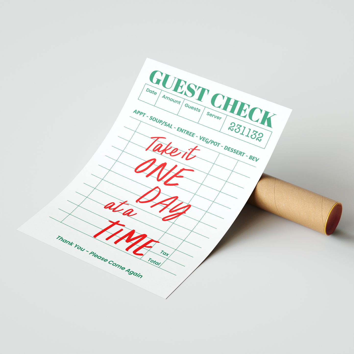 Take It One Day at a Time – Encouraging Wall Poster