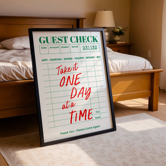 Take It One Day at a Time – Encouraging Wall Poster