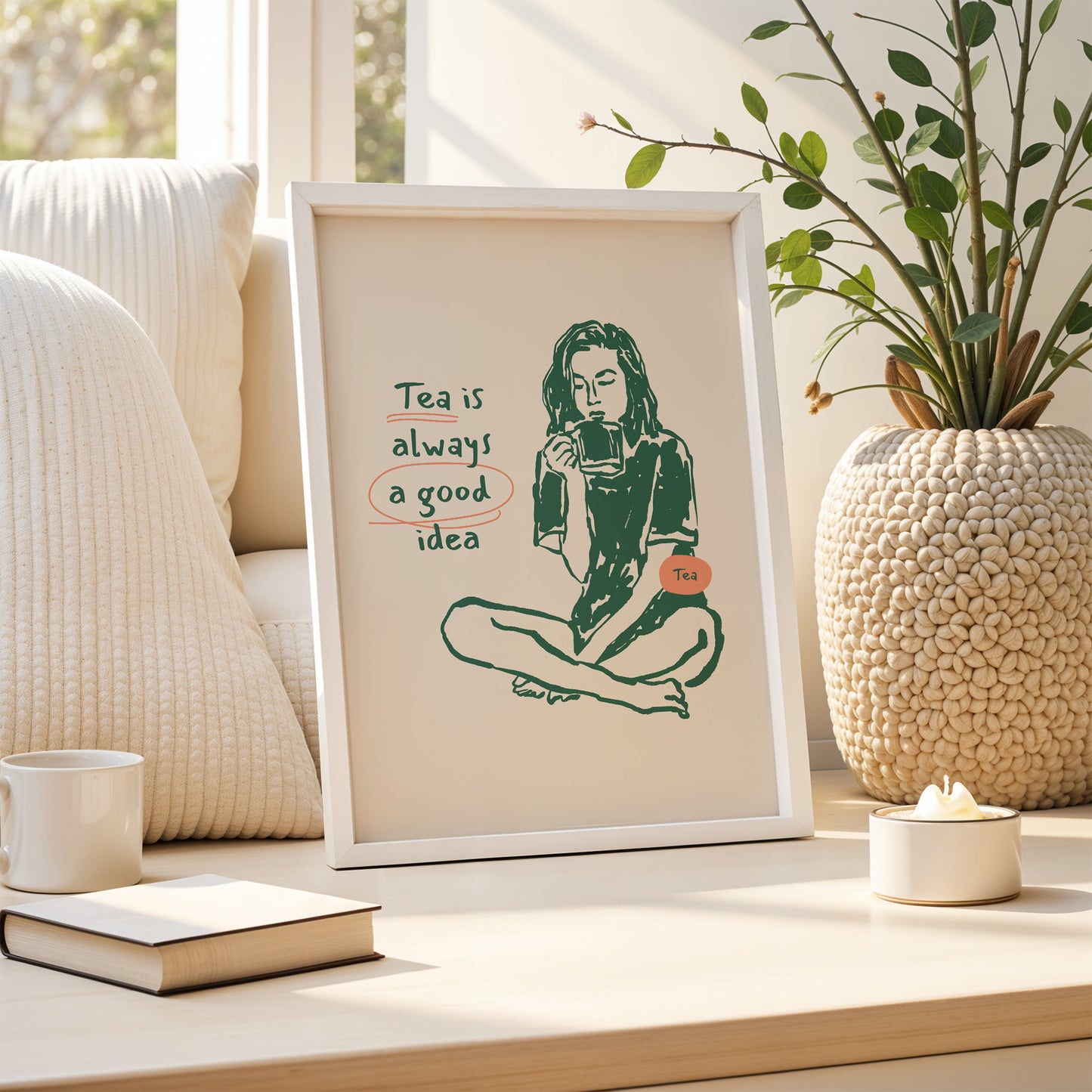 "Tea is Always a Good Idea" - Cozy Moment Art Print