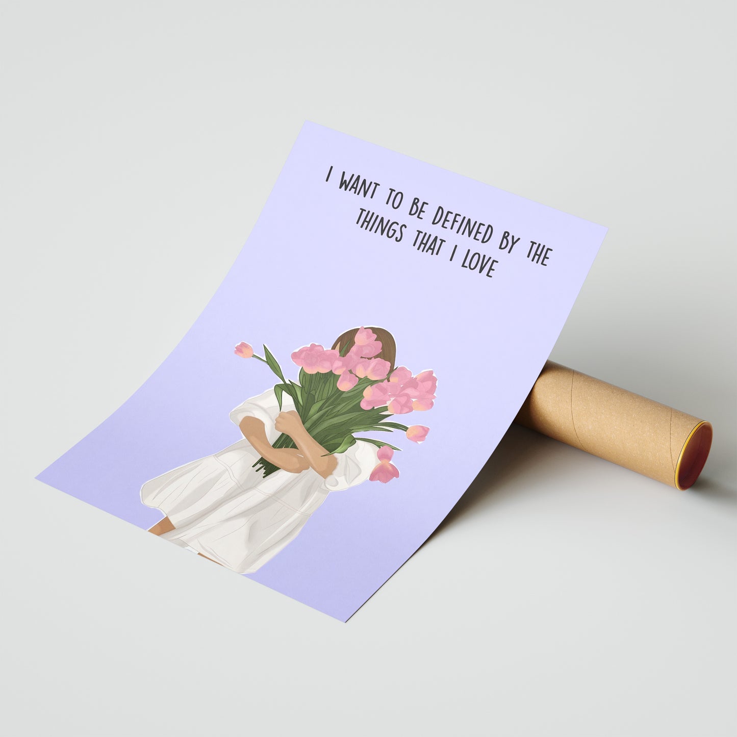 "Defined by the Things I Love" – Soft Feminine Poster