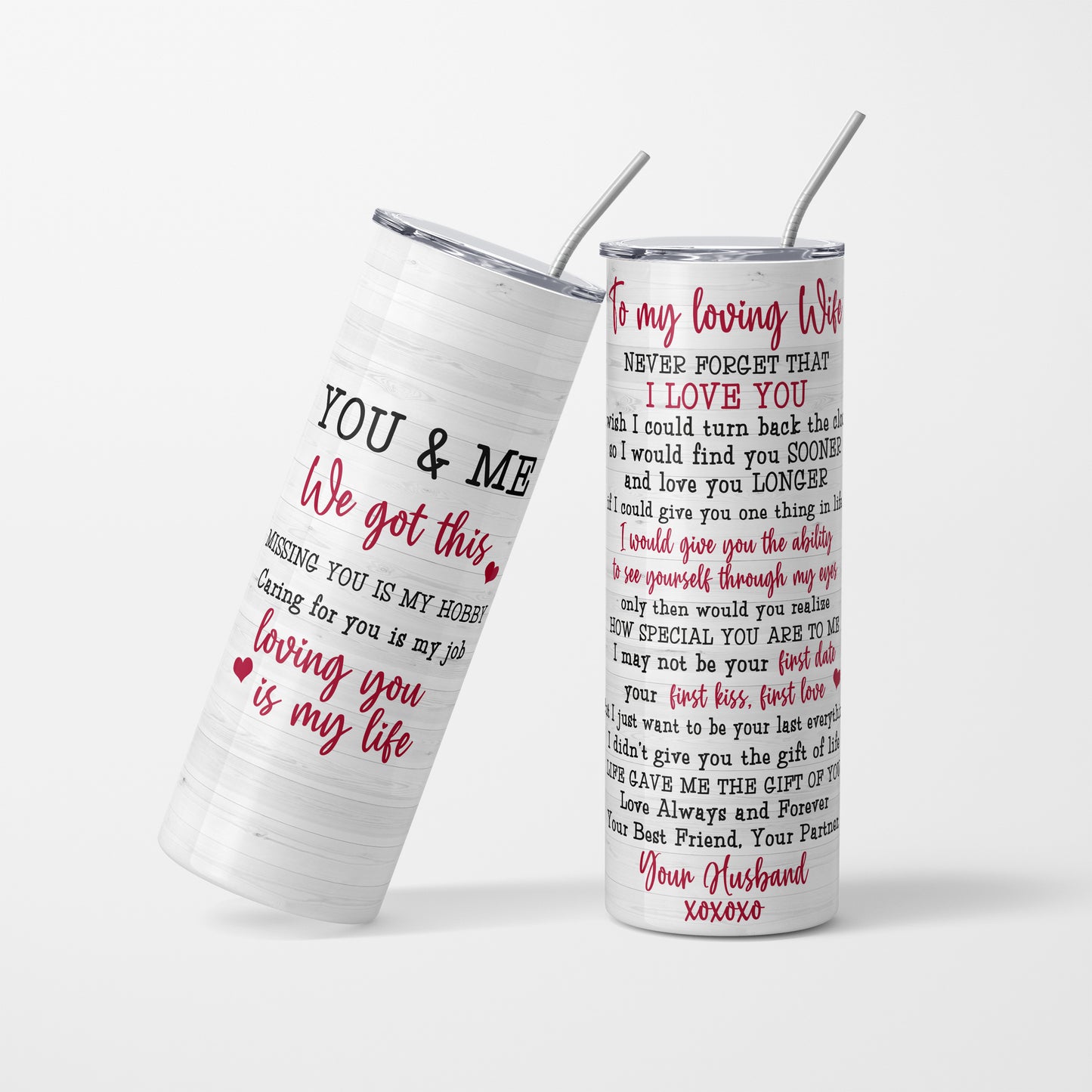 To my Wife - 600 ml Stainless Steel Tumbler