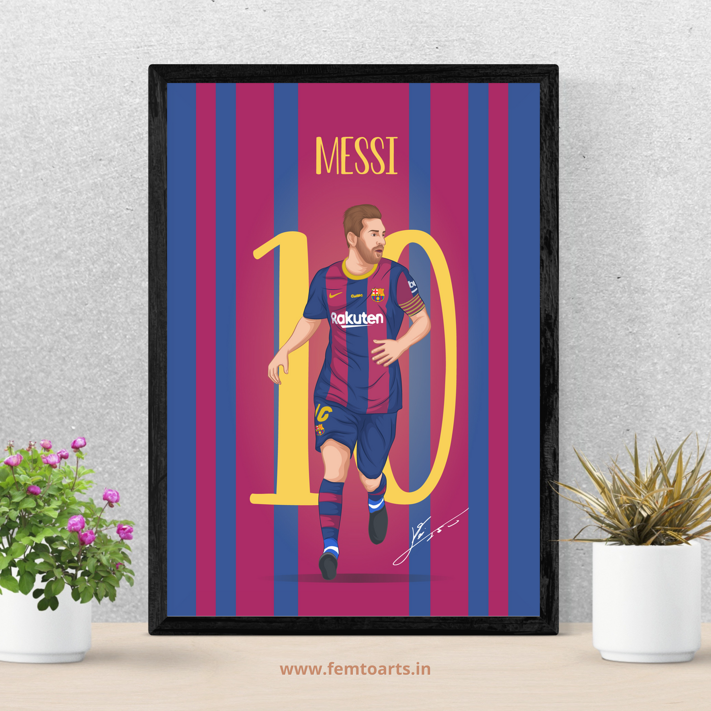 Lionel Messi - Hand Illustration – FEMTOARTS