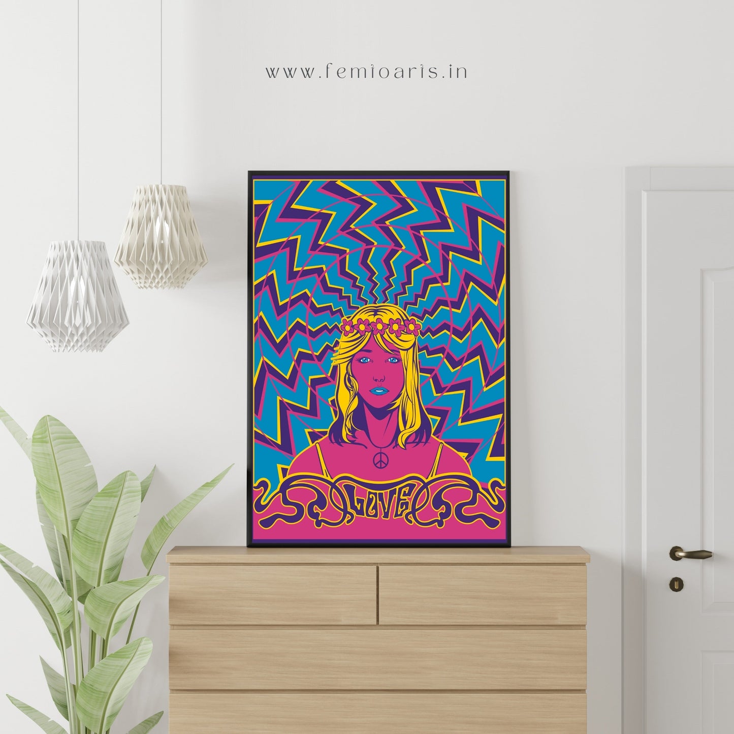 Psychedelic Art - Diva with a message of Love