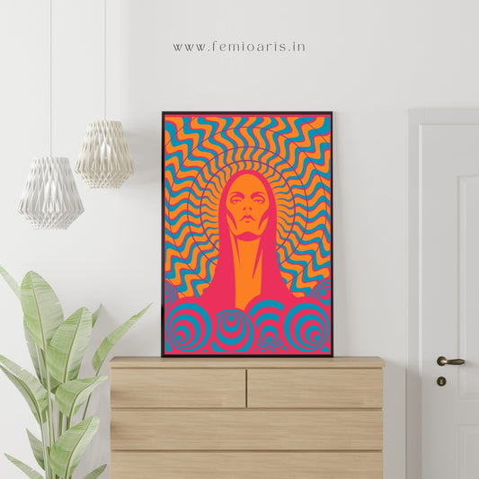 Psychedelic Art - Diva radiating energy