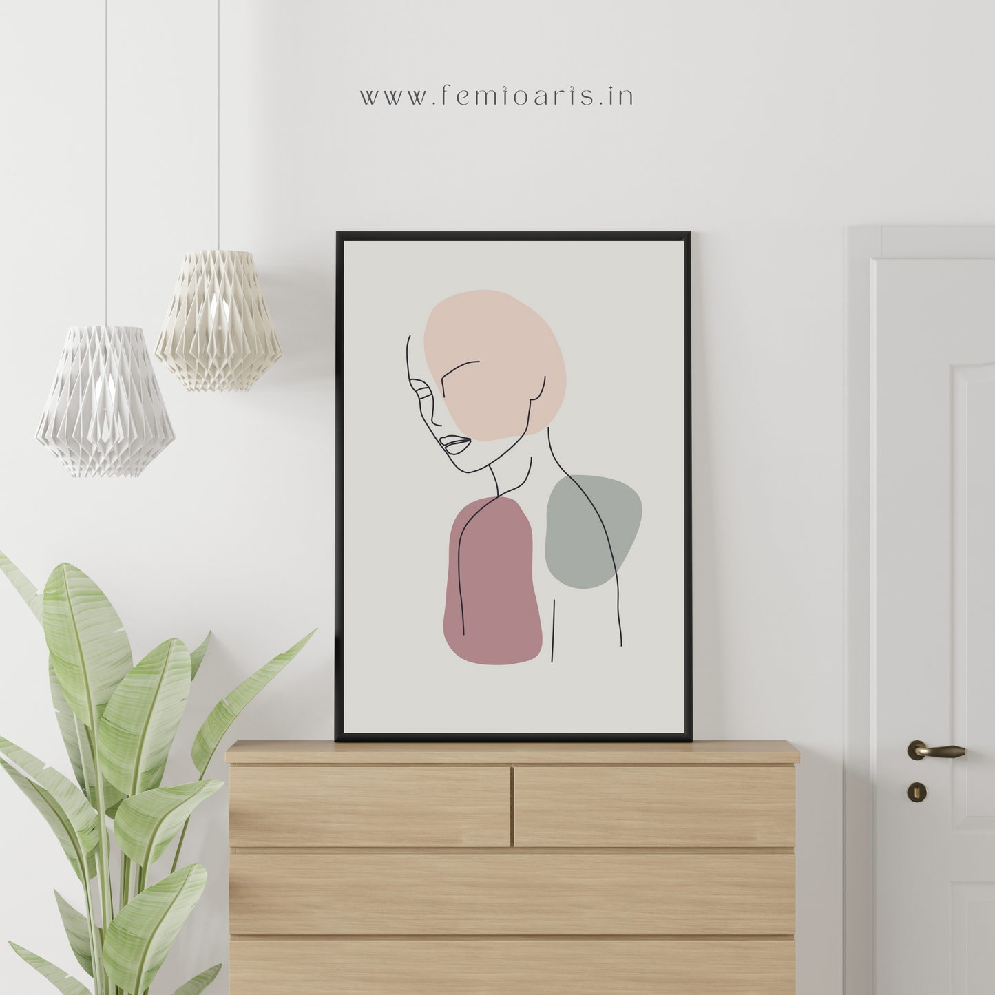 Abstract modern women portrait