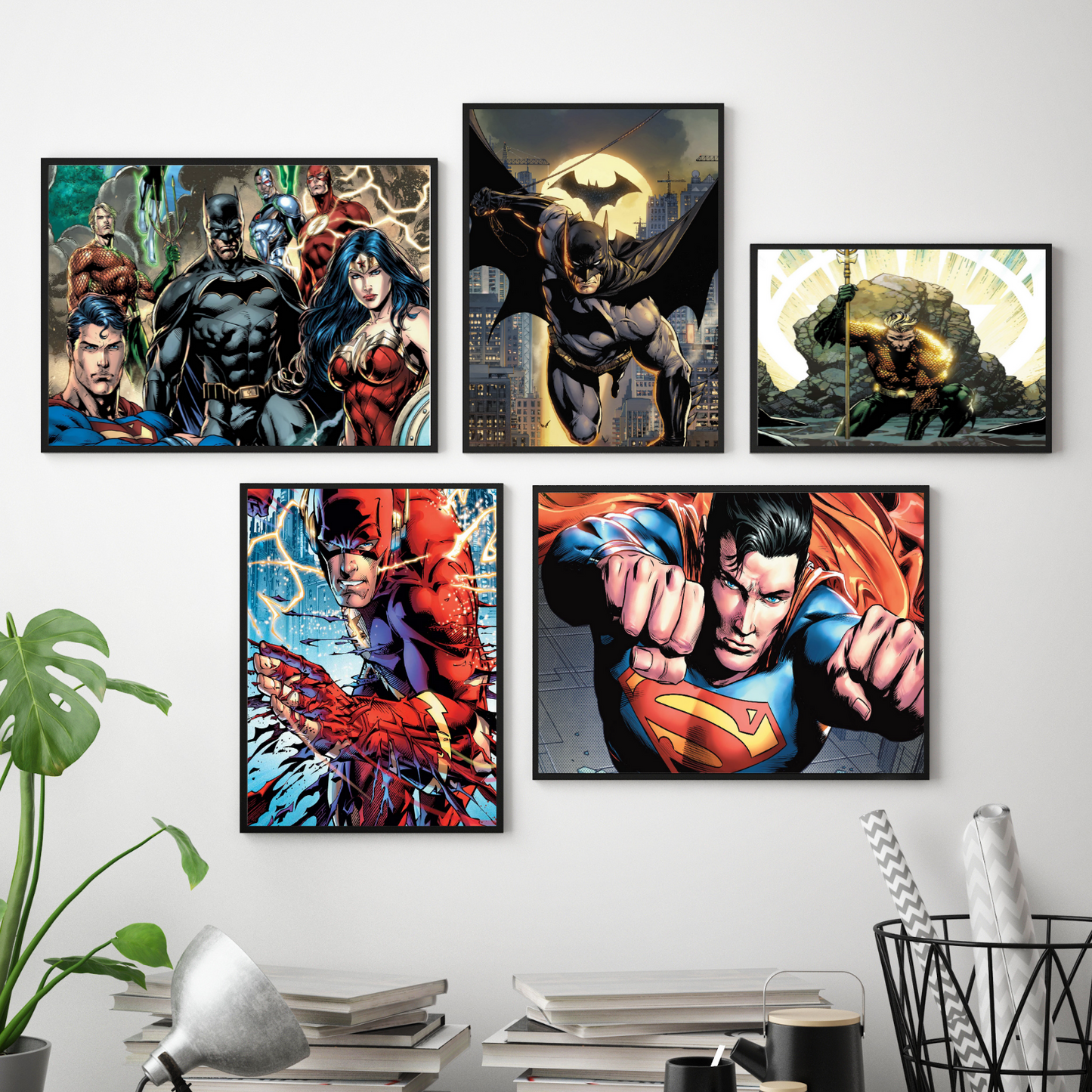 Justice League - You can not save the world alone ! (Set of 5 Prints)