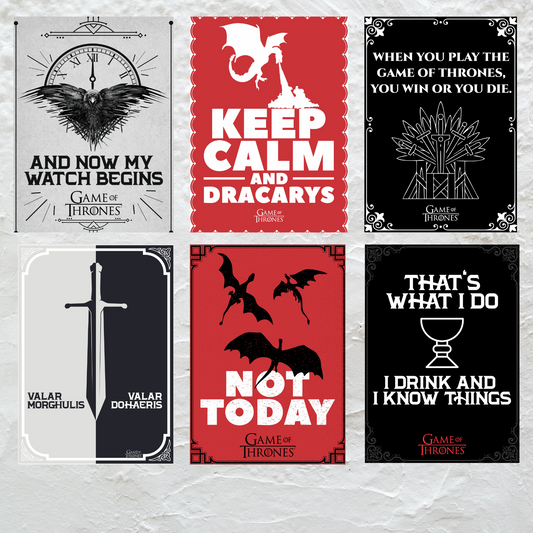 Game of Thrones   ! (Set of 6 Prints)