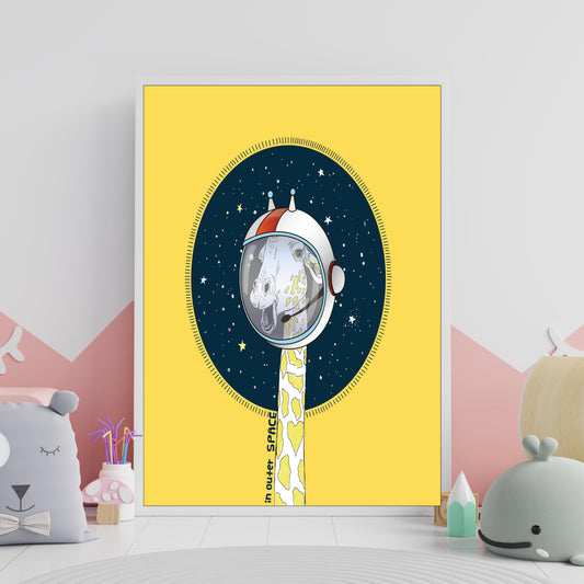Giraffe in outer space