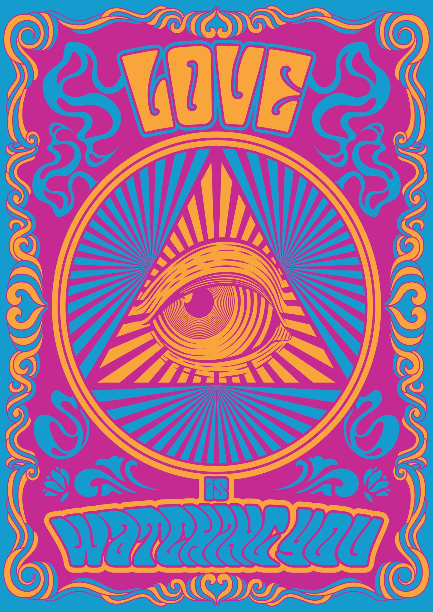 Psychedelic Art - Love is watching you