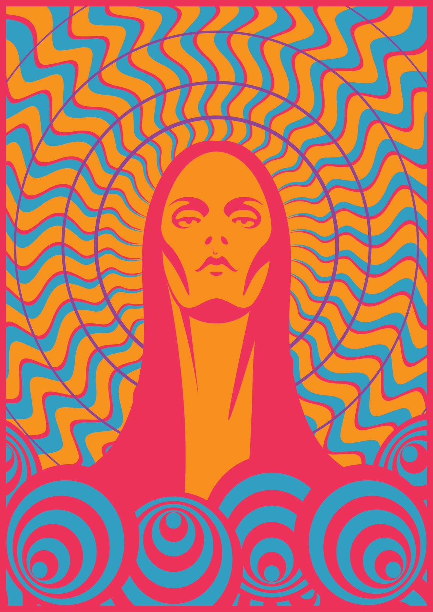 Psychedelic Art - Diva radiating energy