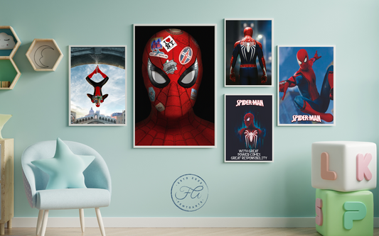 The Spiderman Wall (Set of 5 Prints)