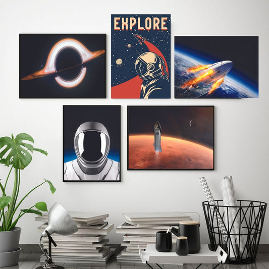 The Exciting Future of Space Exploration (Set of 5 Prints)