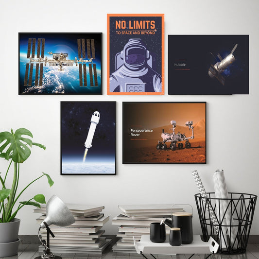 To Space & Beyond - Mankind's Stride in Space Exploration(Set of 5 Prints)