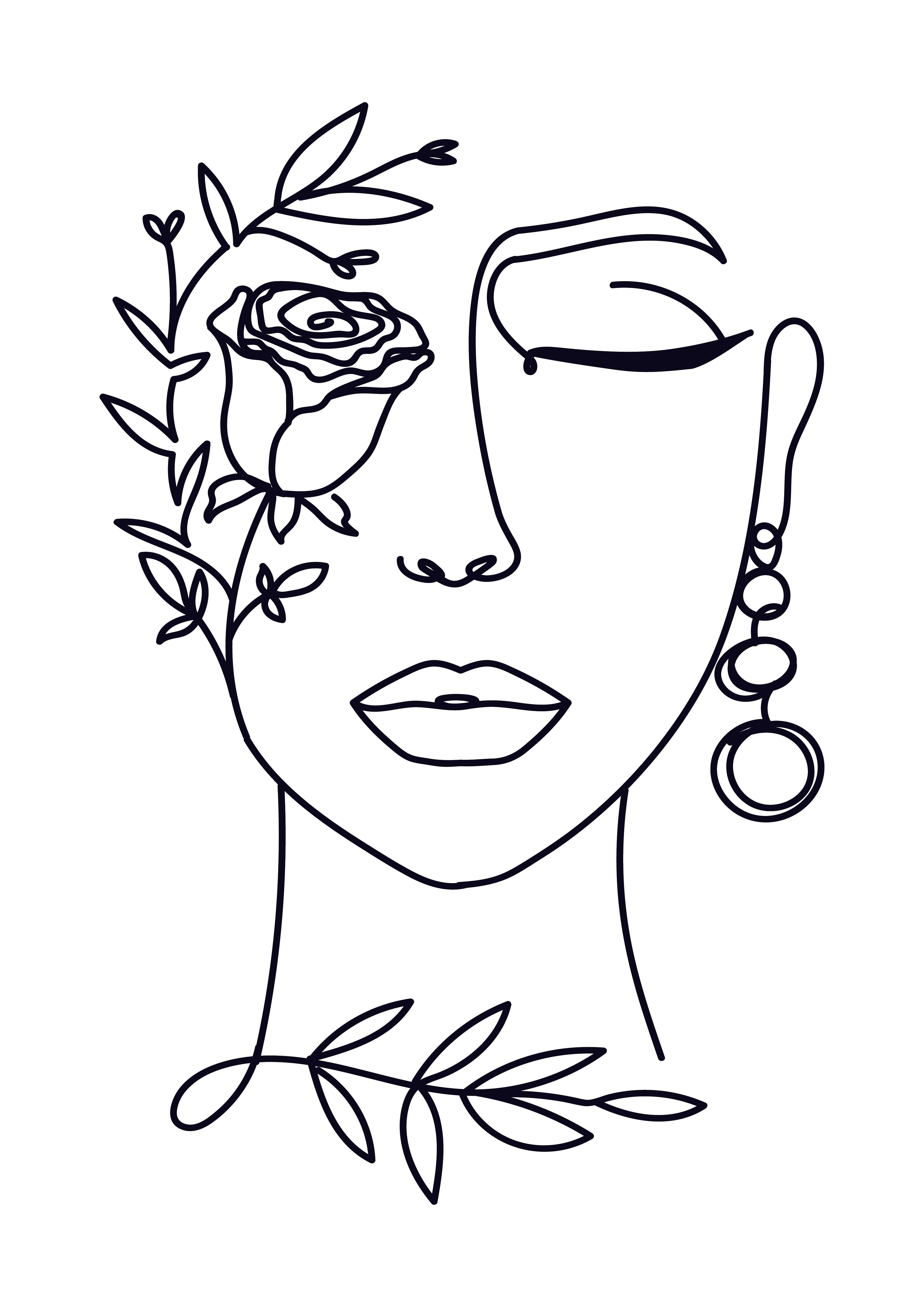 Woman line art Techniques Ideas and 10 Free Vectors to Download
