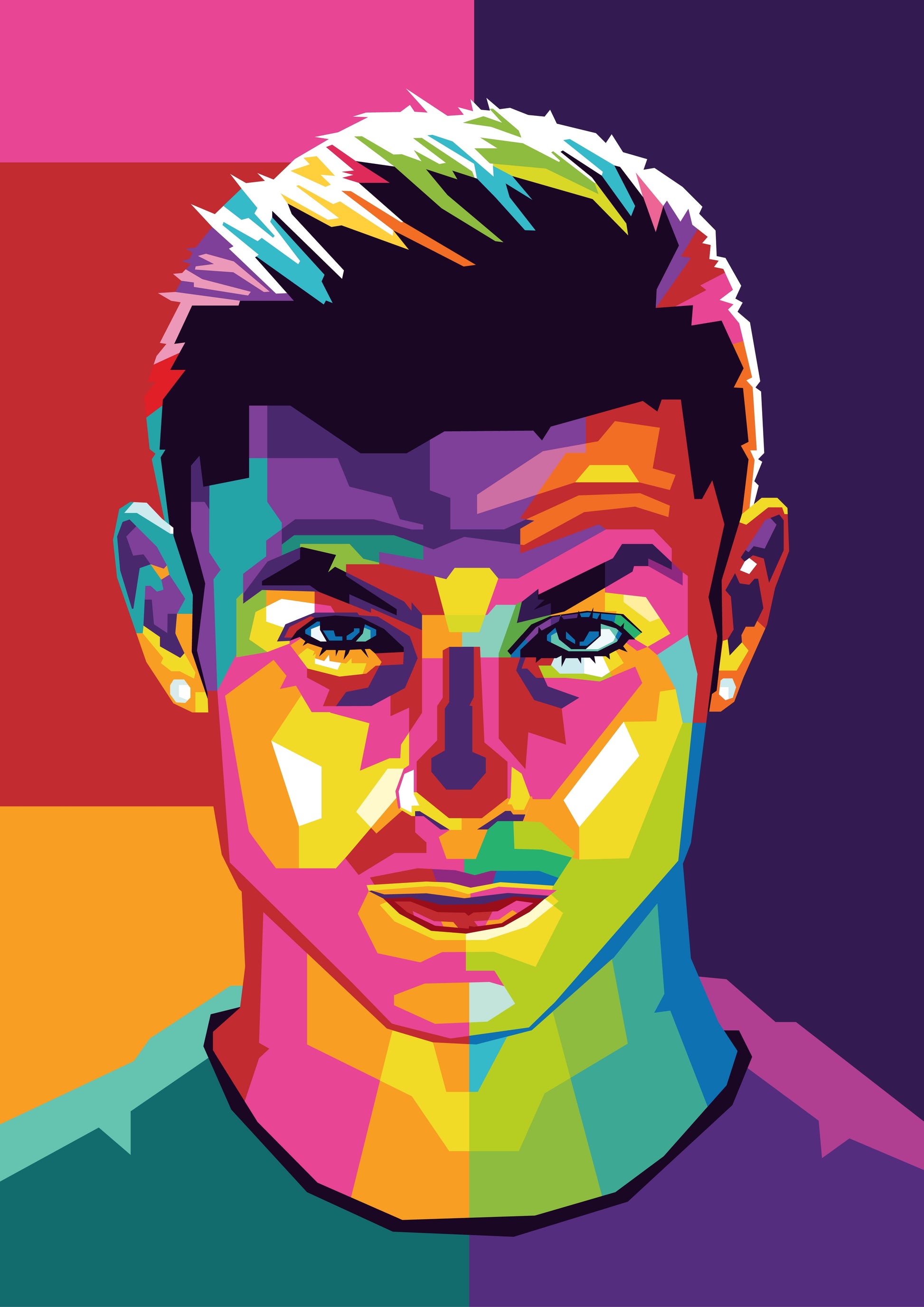 Cristiano Ronaldo Back Pop Art Poster for Sale by ZeetArt